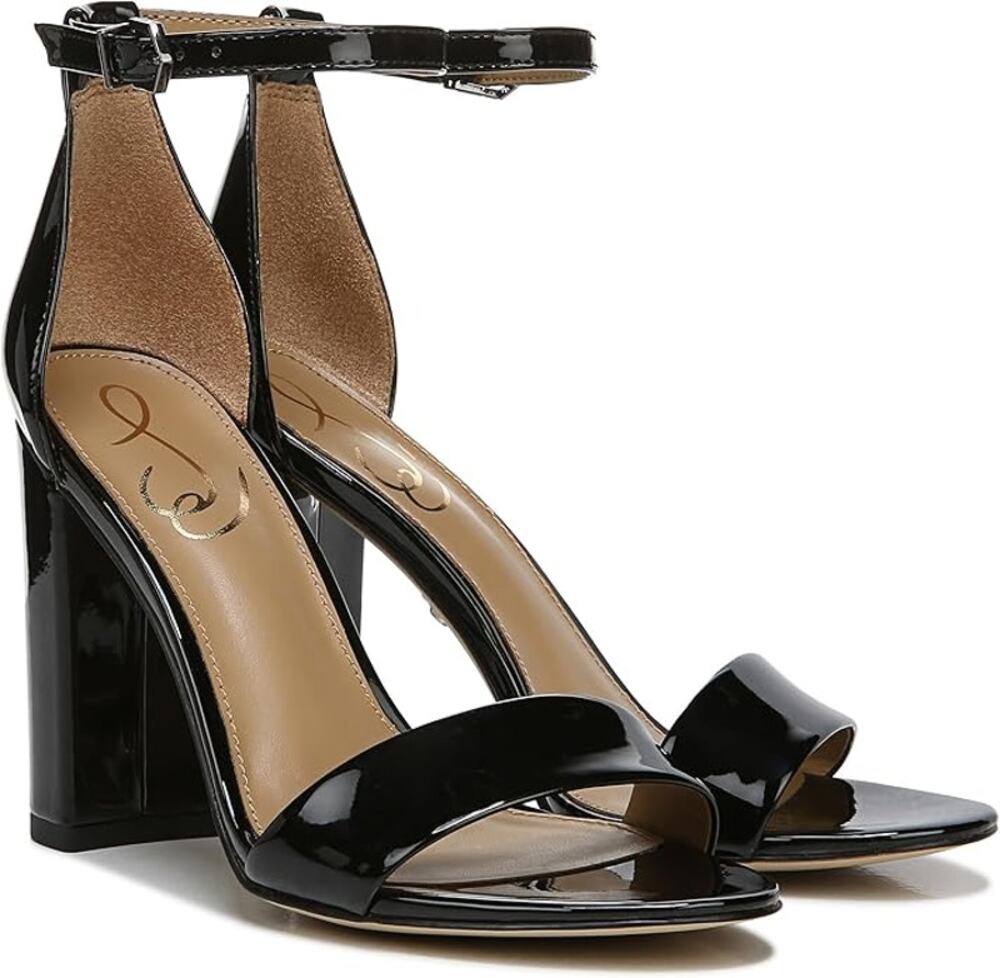 NWT Sam Edelman Yaro Dress Sandals Black Suede Size 9.5 Women's Heels